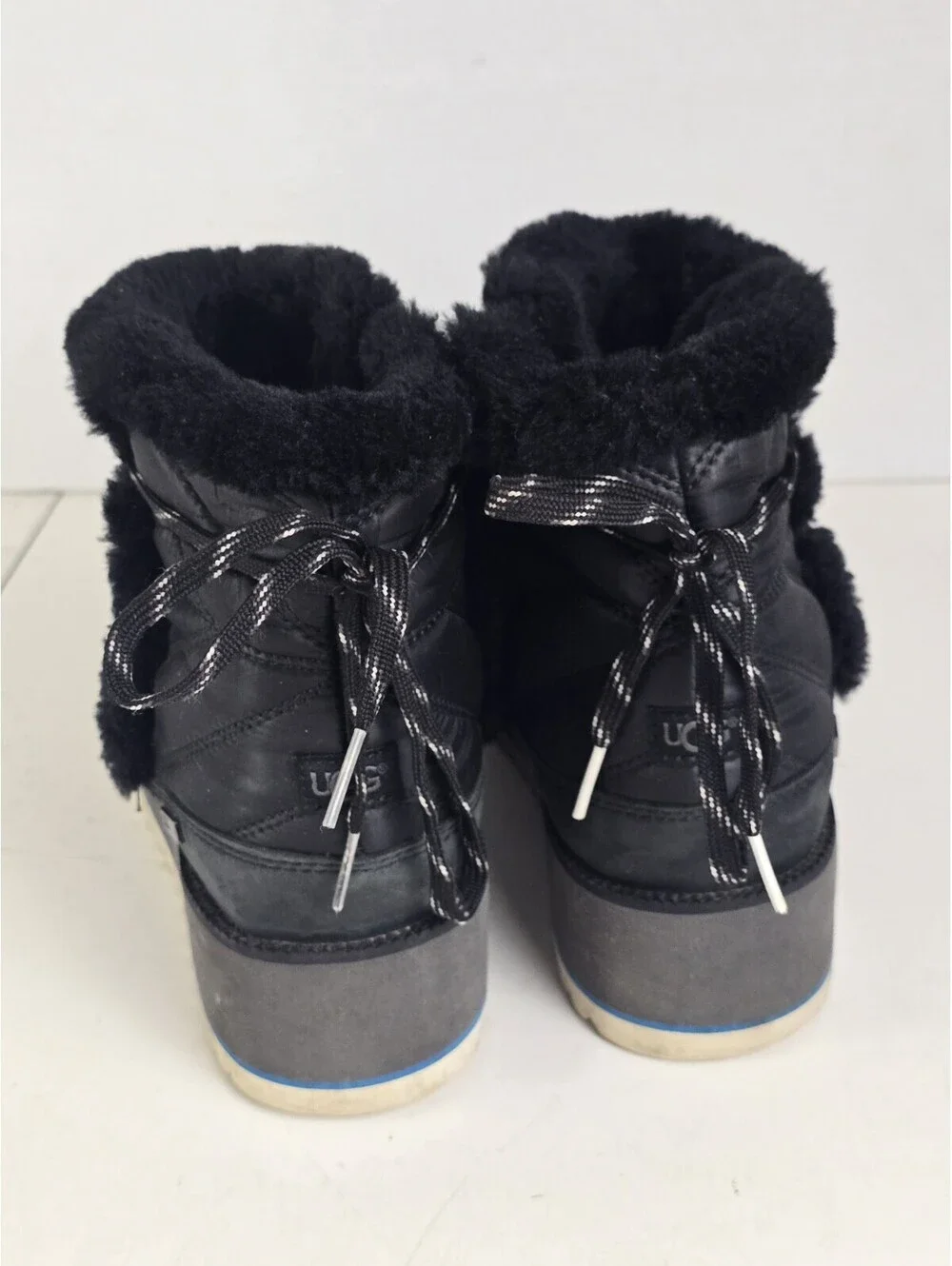 UGG Cayden Mini Boots Charcoal Grey Waterproof Winter Snow Boots Size 9.5 Womens